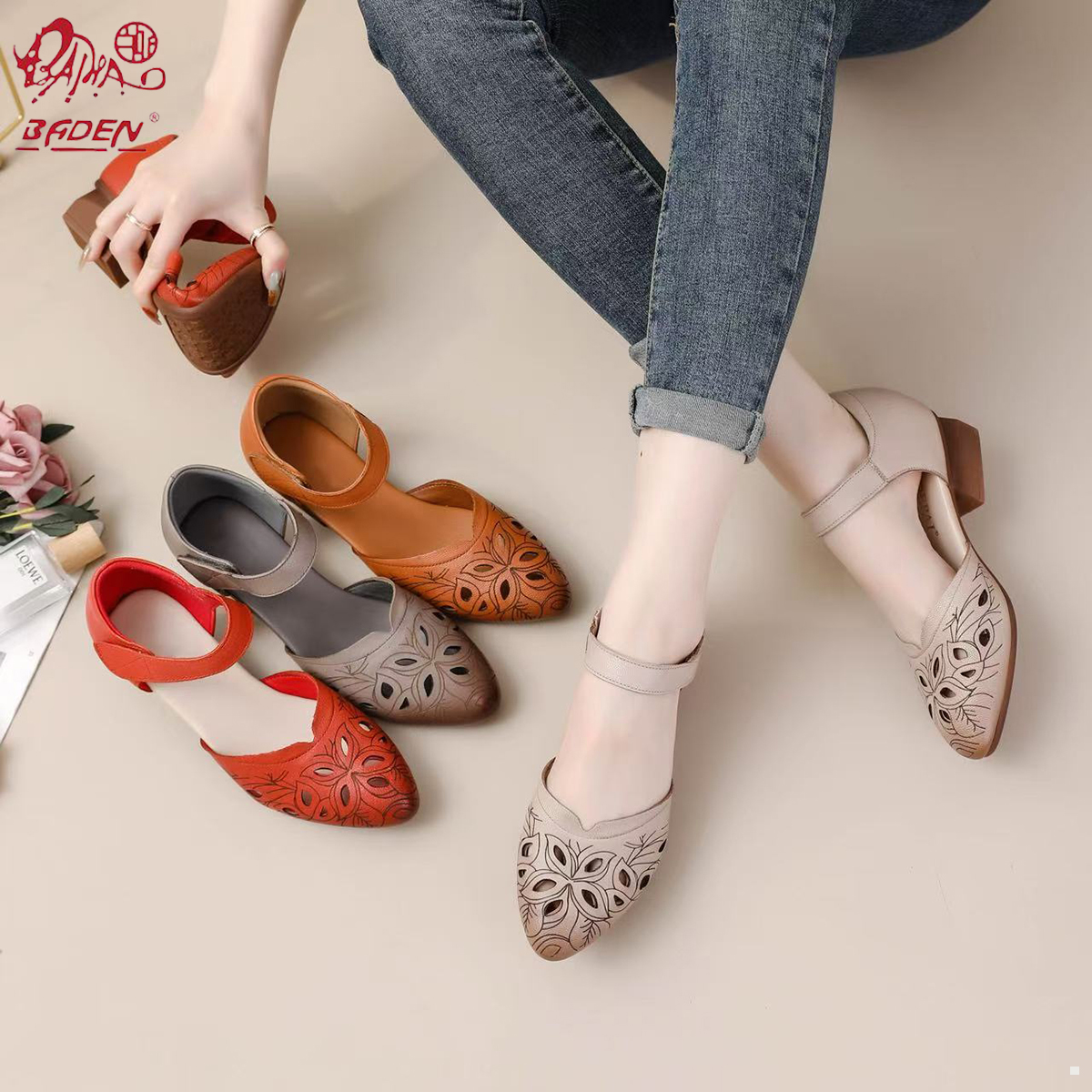 Genuine leather sandals-A04