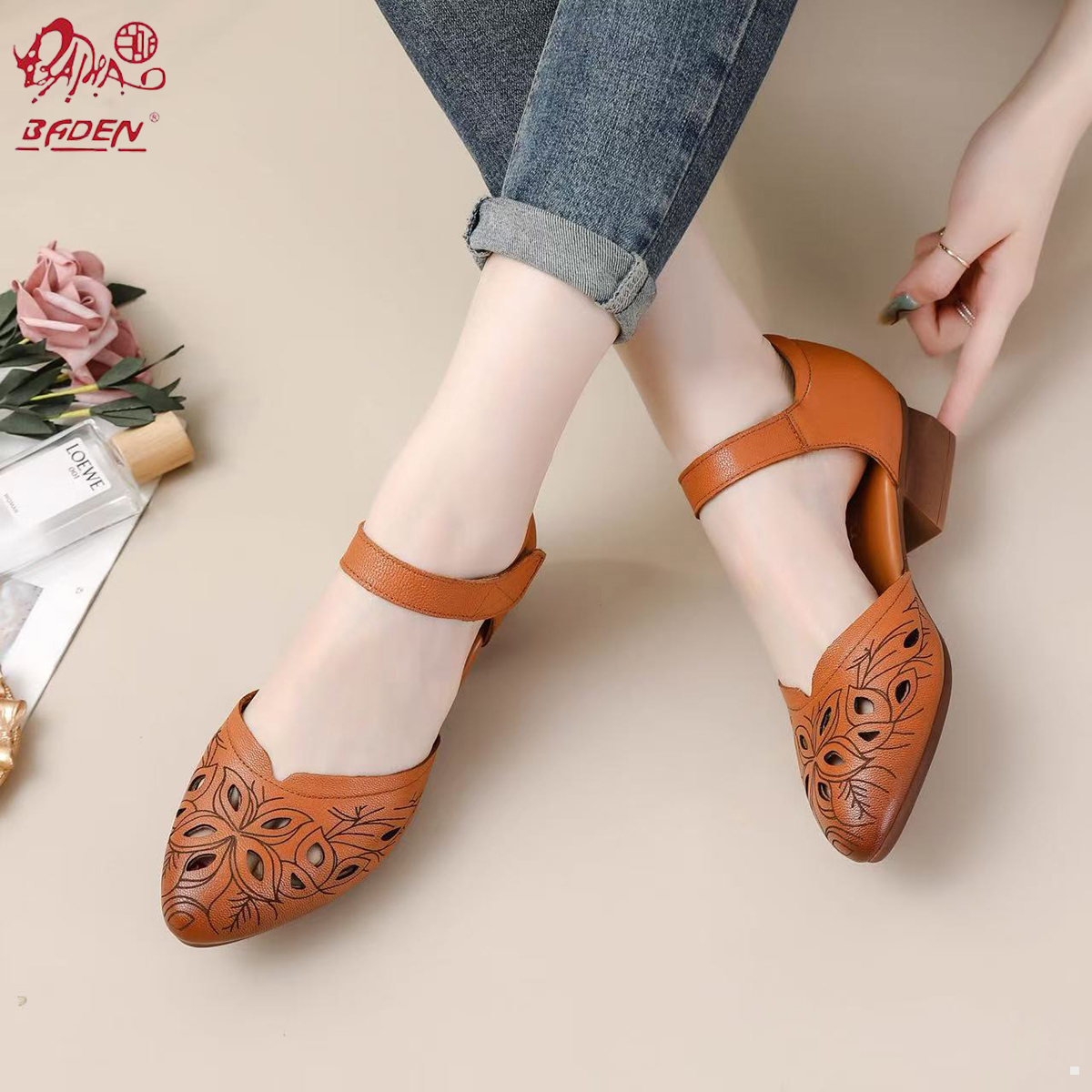Genuine leather sandals-A04