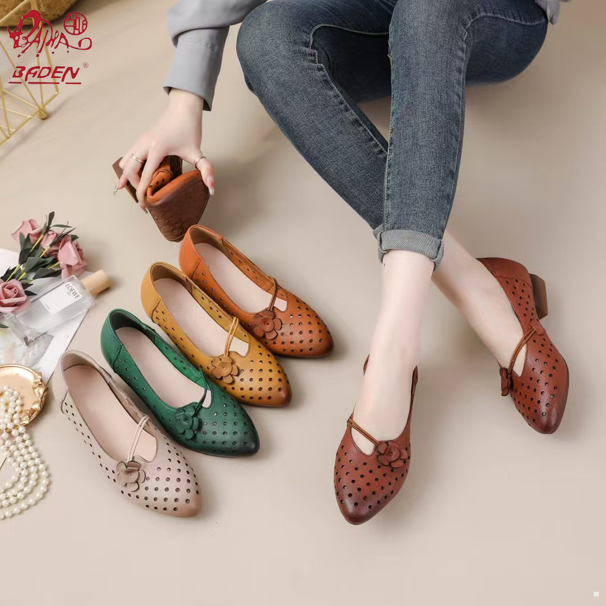 Genuine leather sandals-A04