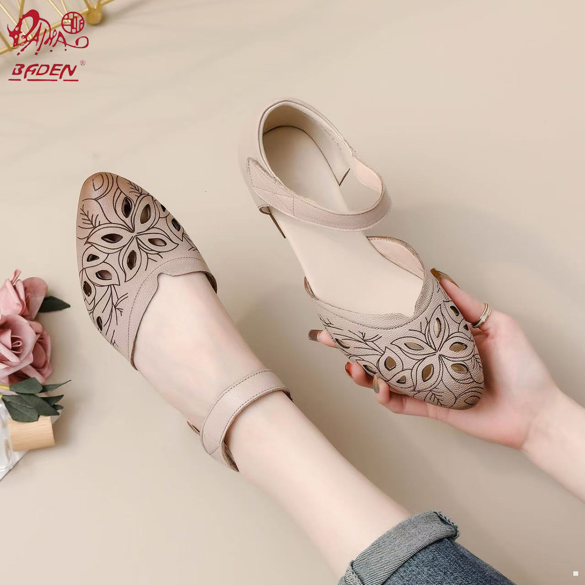 Genuine leather sandals-A04