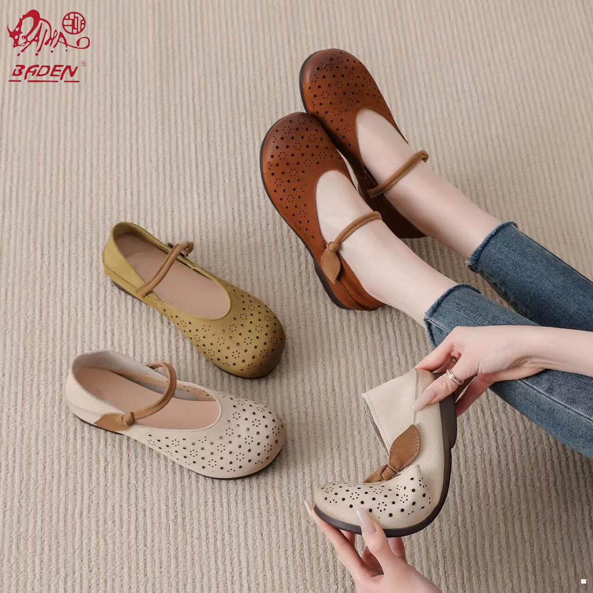 Genuine leather sandals-A05
