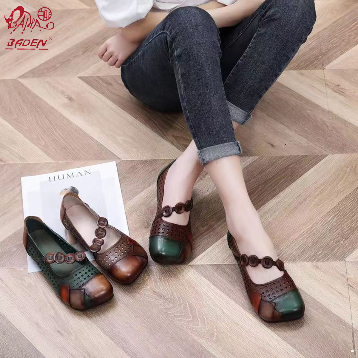 Genuine leather sandals-A07