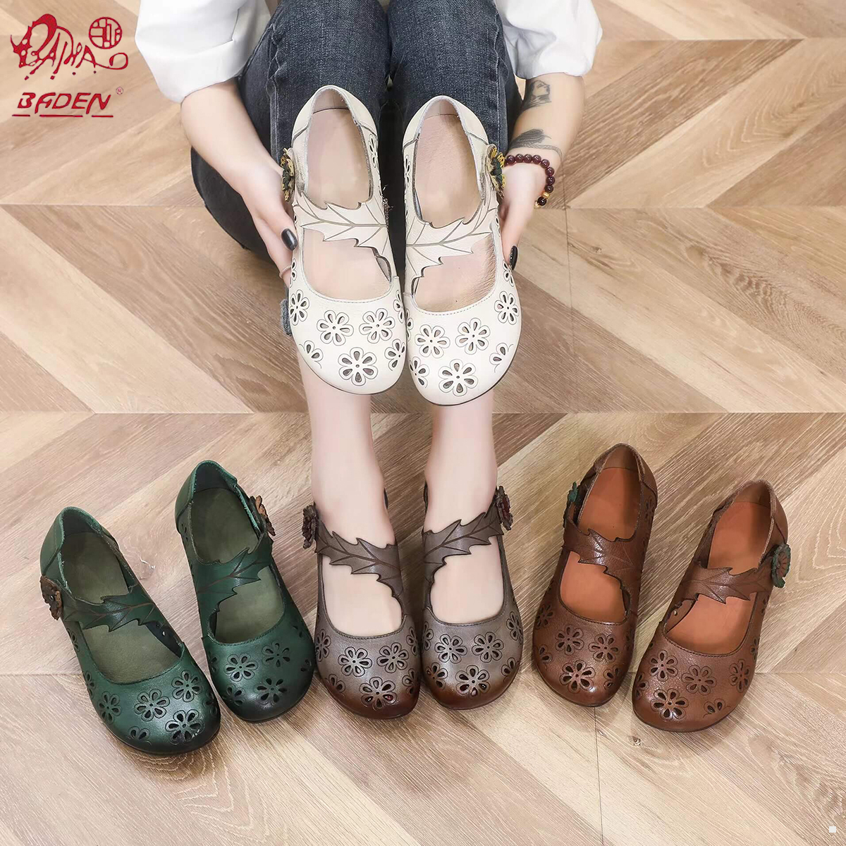 Genuine leather sandals-A07