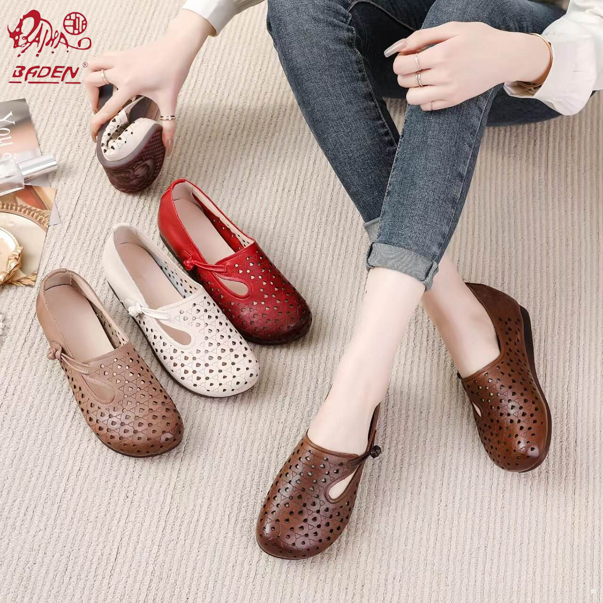 Genuine leather sandals-A08