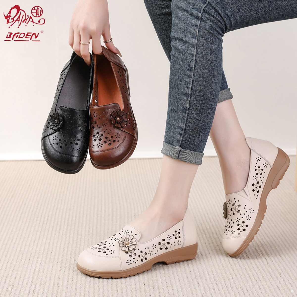 Genuine leather sandals-A09