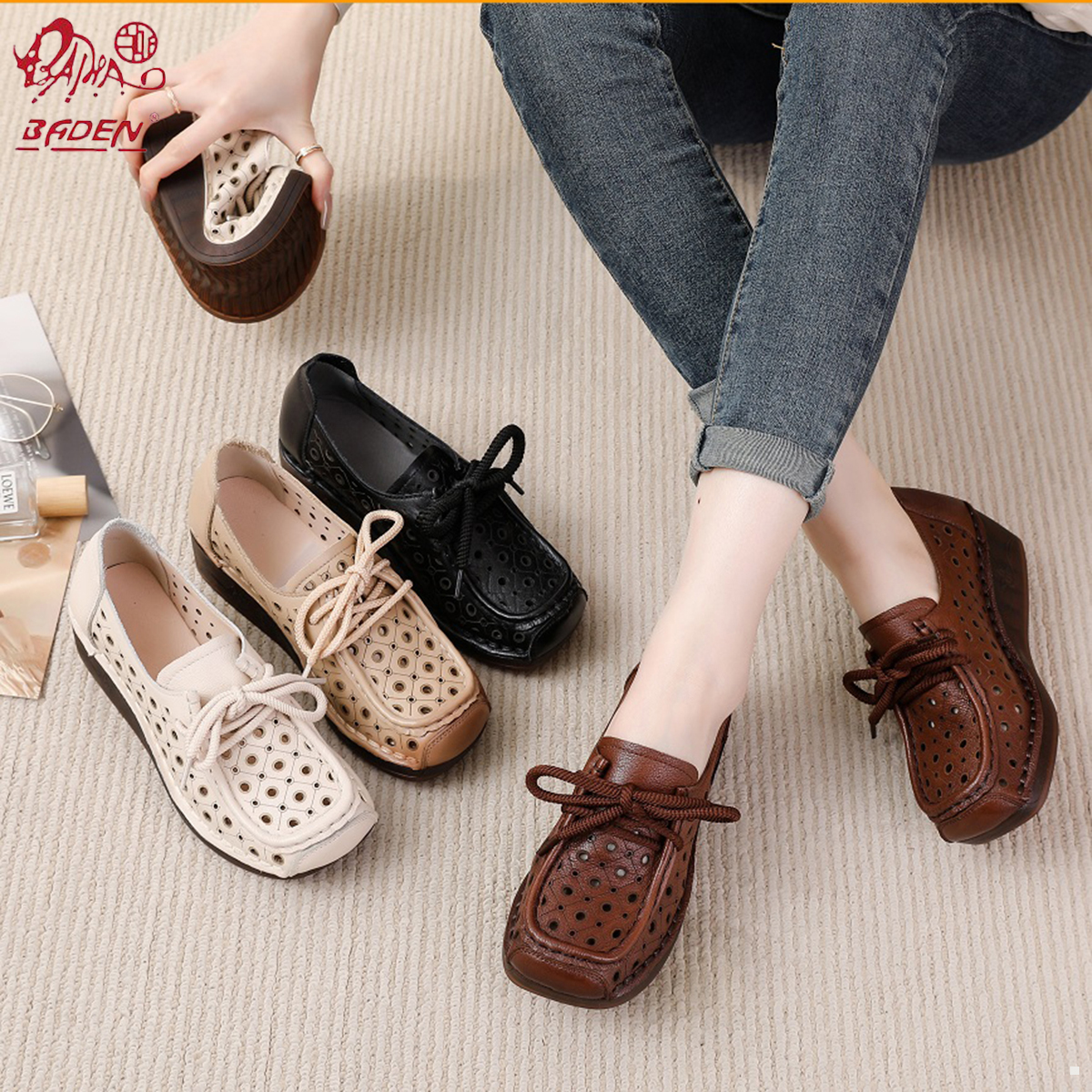 Genuine leather sandals-A09